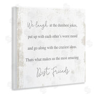 Stupell Studio | Amazing Best Friends Phrase Distressed Country Pattern