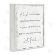 Stupell Studio | Amazing Best Friends Phrase Distressed Country Pattern