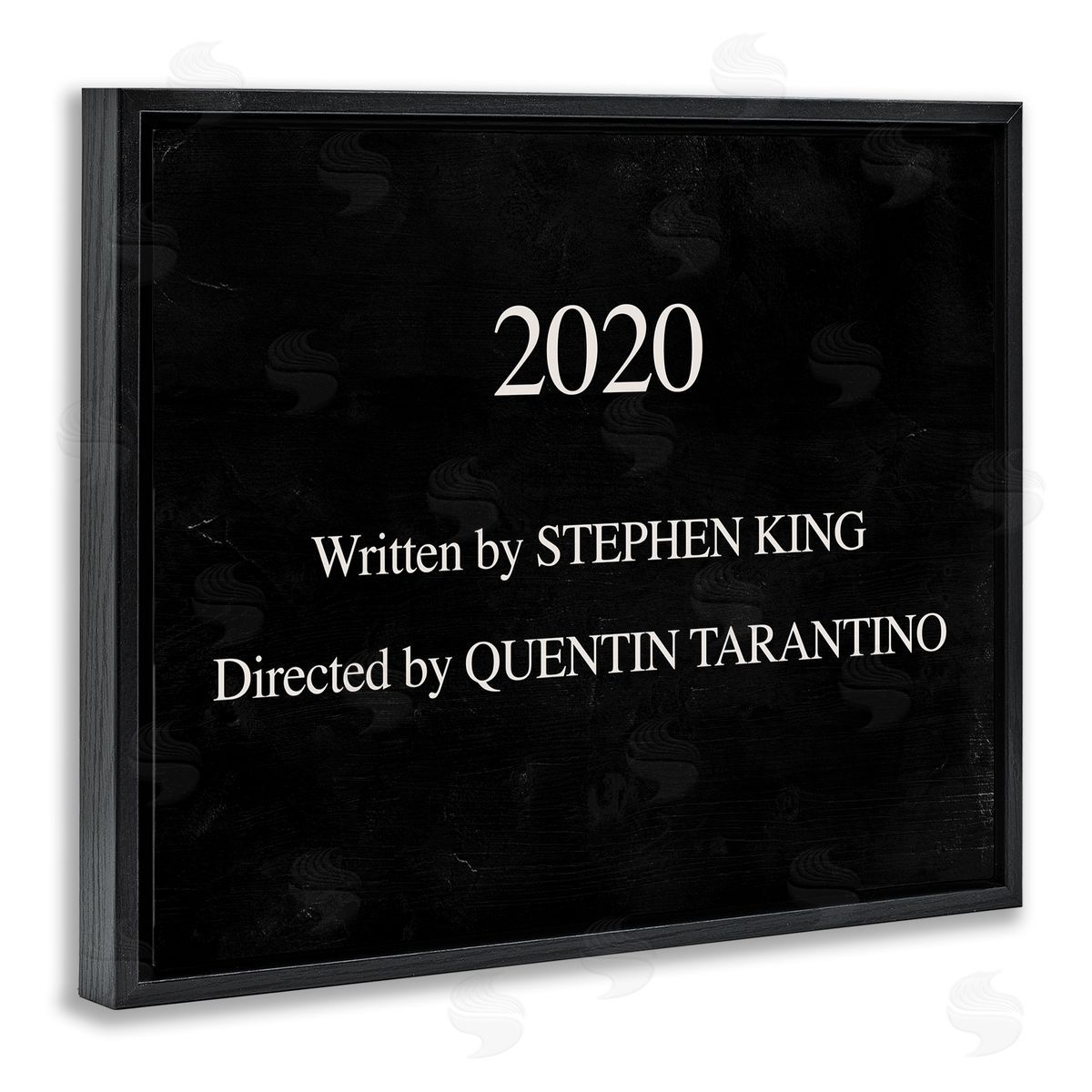 Stupell Studio 2020 By King and Taratino Phrase Movie Humor Pun Black Floater Frame Canvas Art
