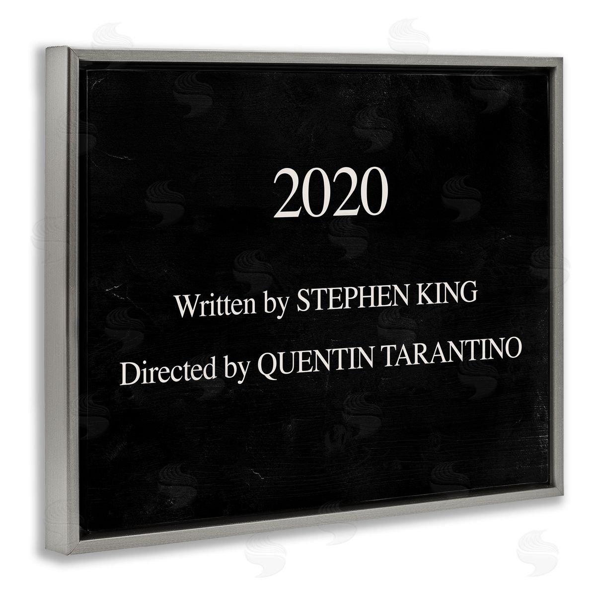 Stupell Studio 2020 By King and Taratino Phrase Movie Humor Pun Gray Floater Frame Canvas Art