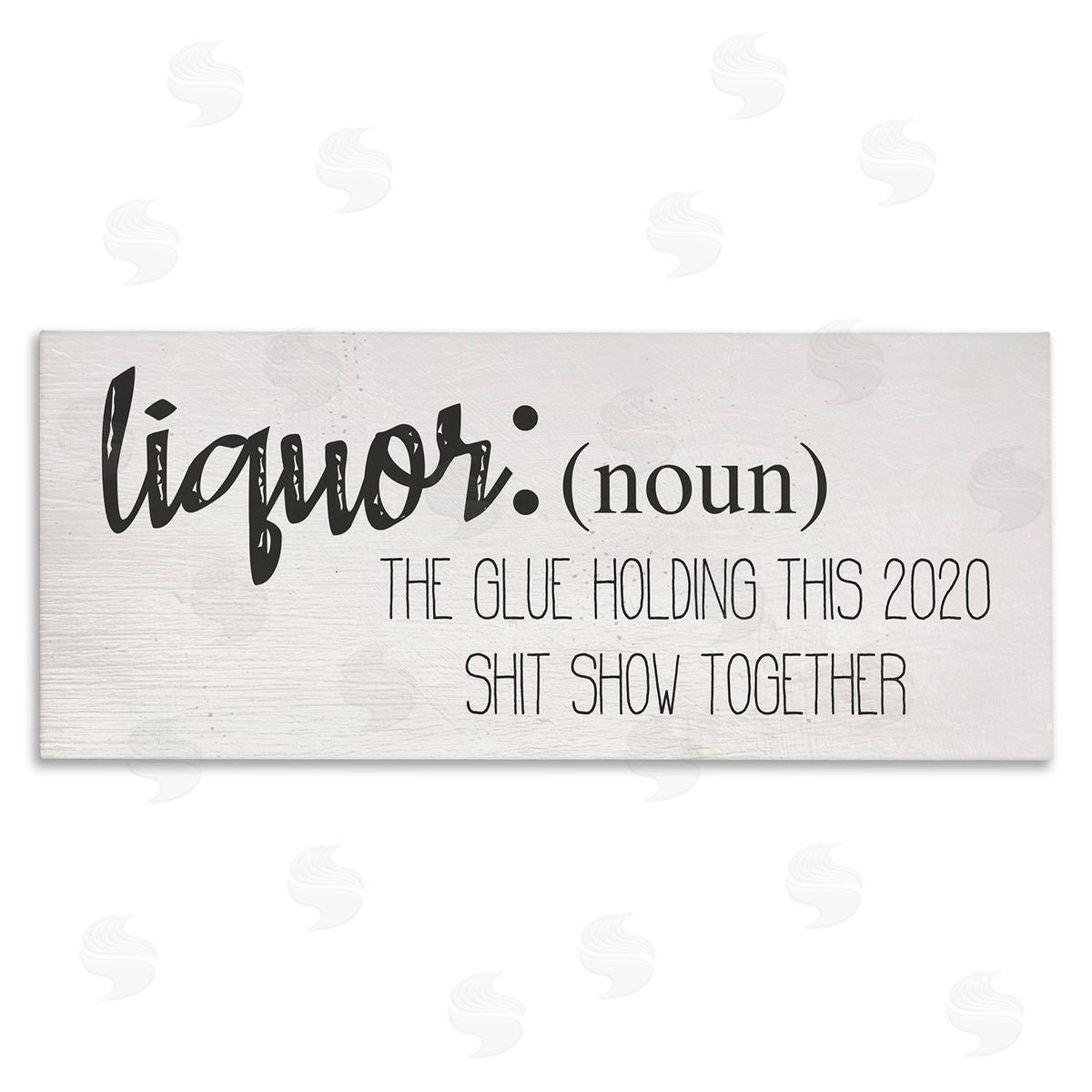 Stupell Studio Liquor Definition Funny Holding 2020 Together Phrase Canvas Wall Art