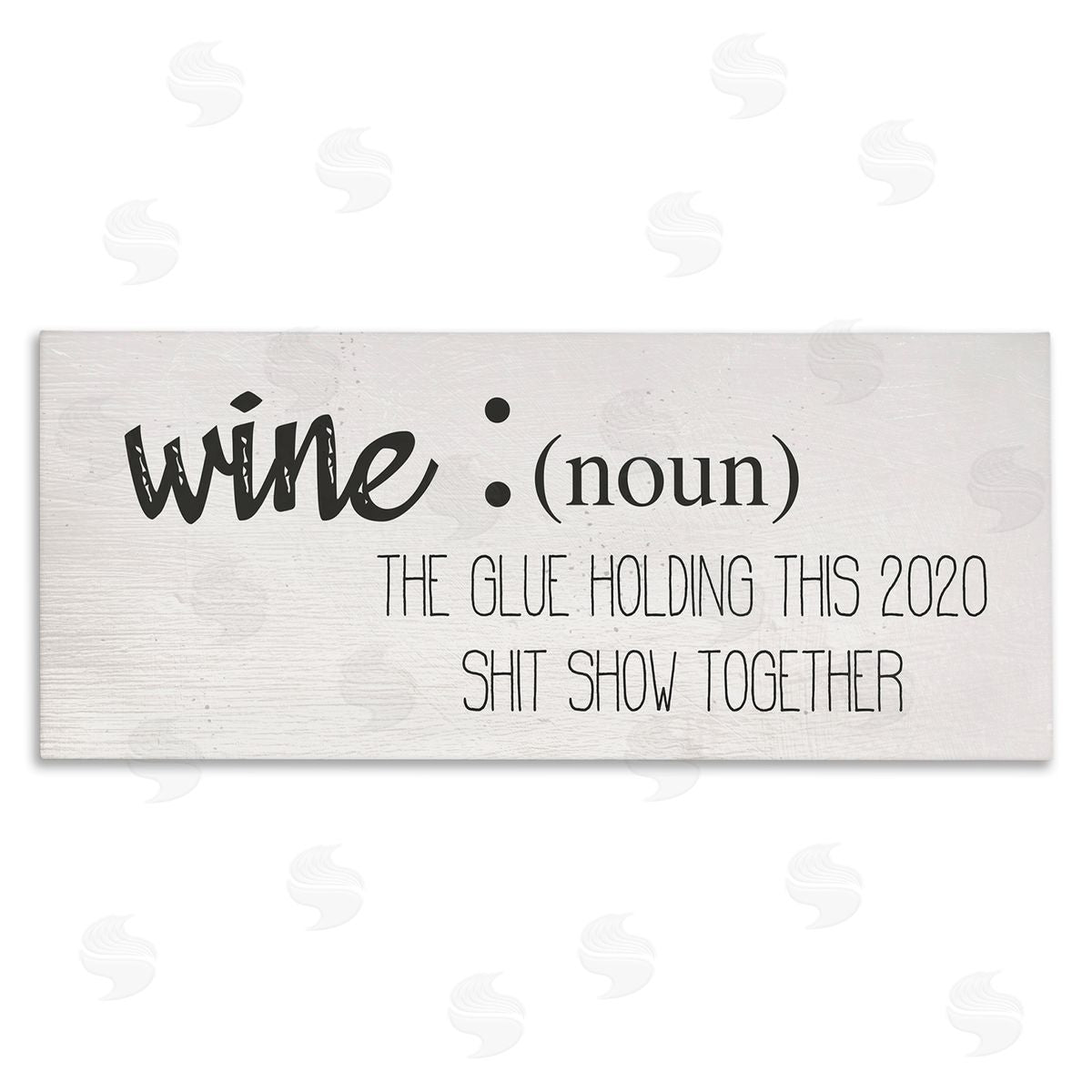 Stupell Studio Wine Definition Funny 2020 Drinking Humor Canvas Wall Art