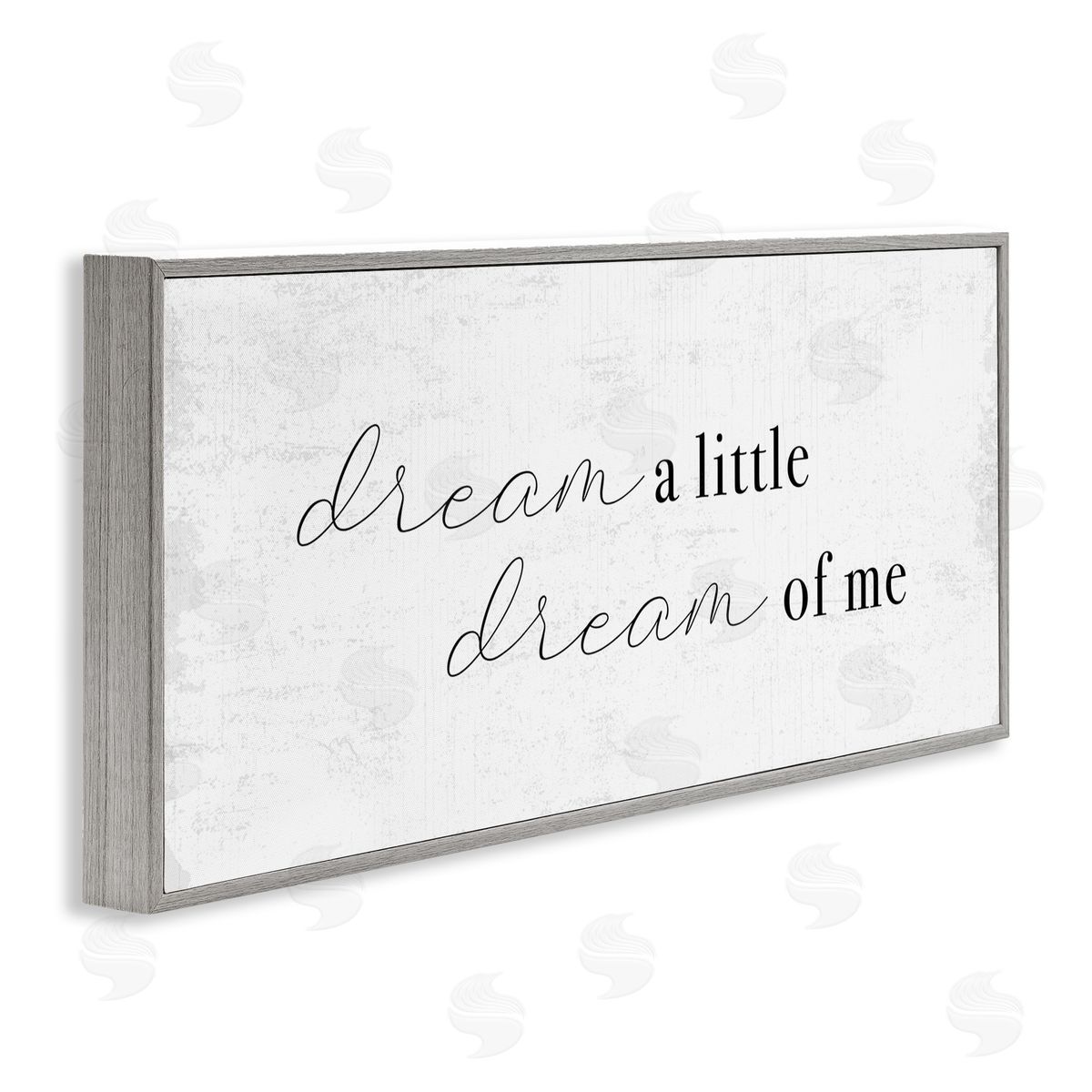 Stupell Studio Dream of Me Romantic Phrase Simple Rustic Charm Gray Framed Giclee Wall Art