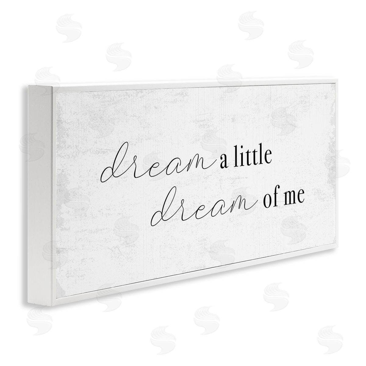 Stupell Studio Dream of Me Romantic Phrase Simple Rustic Charm White Framed Giclee Wall Art