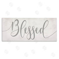 Stupell Studio | Soft Grey Blessed Typography