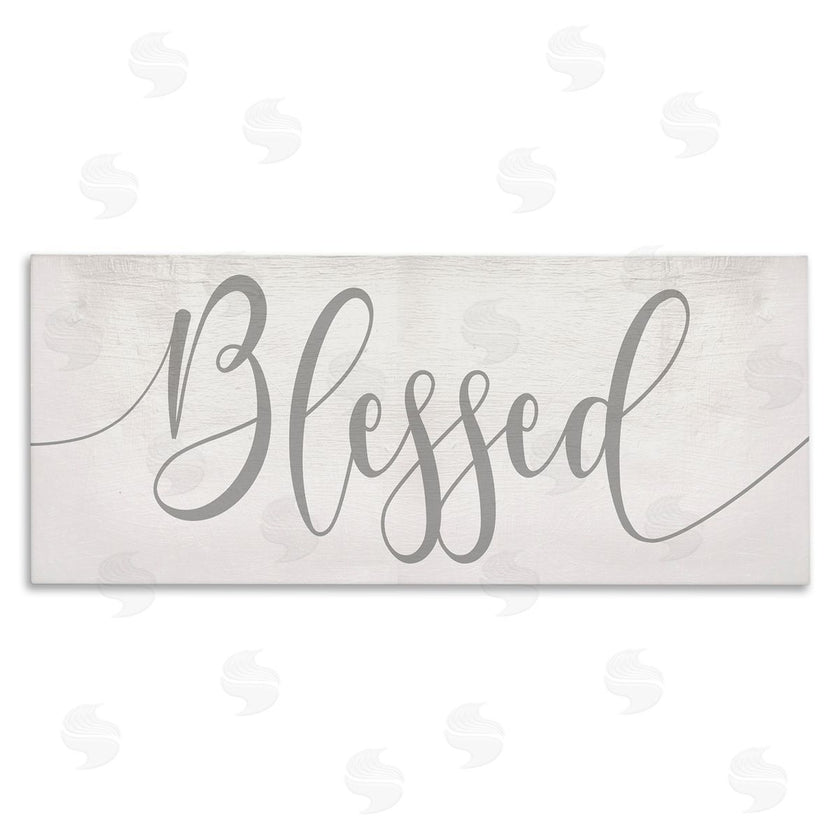 Stupell Studio | Soft Grey Blessed Typography