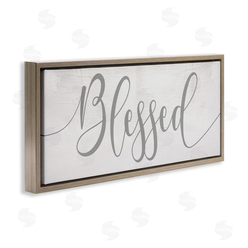 Stupell Studio | Soft Grey Blessed Typography