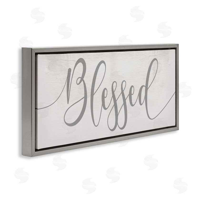 Stupell Studio | Soft Grey Blessed Typography