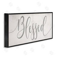 Stupell Studio | Soft Grey Blessed Typography