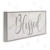 Stupell Studio | Soft Grey Blessed Typography