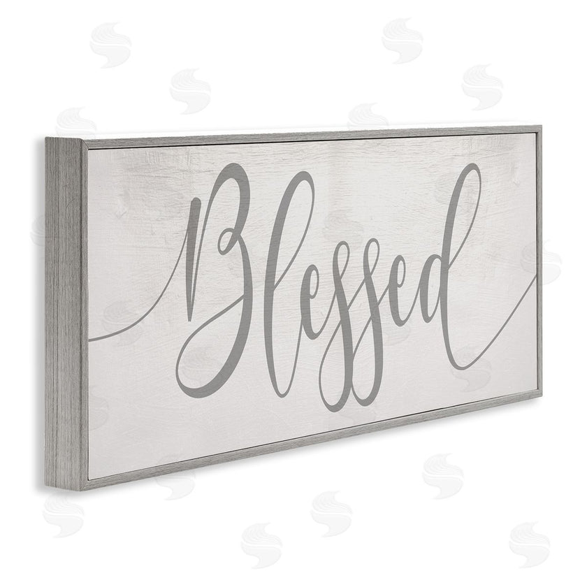 Stupell Studio | Soft Grey Blessed Typography