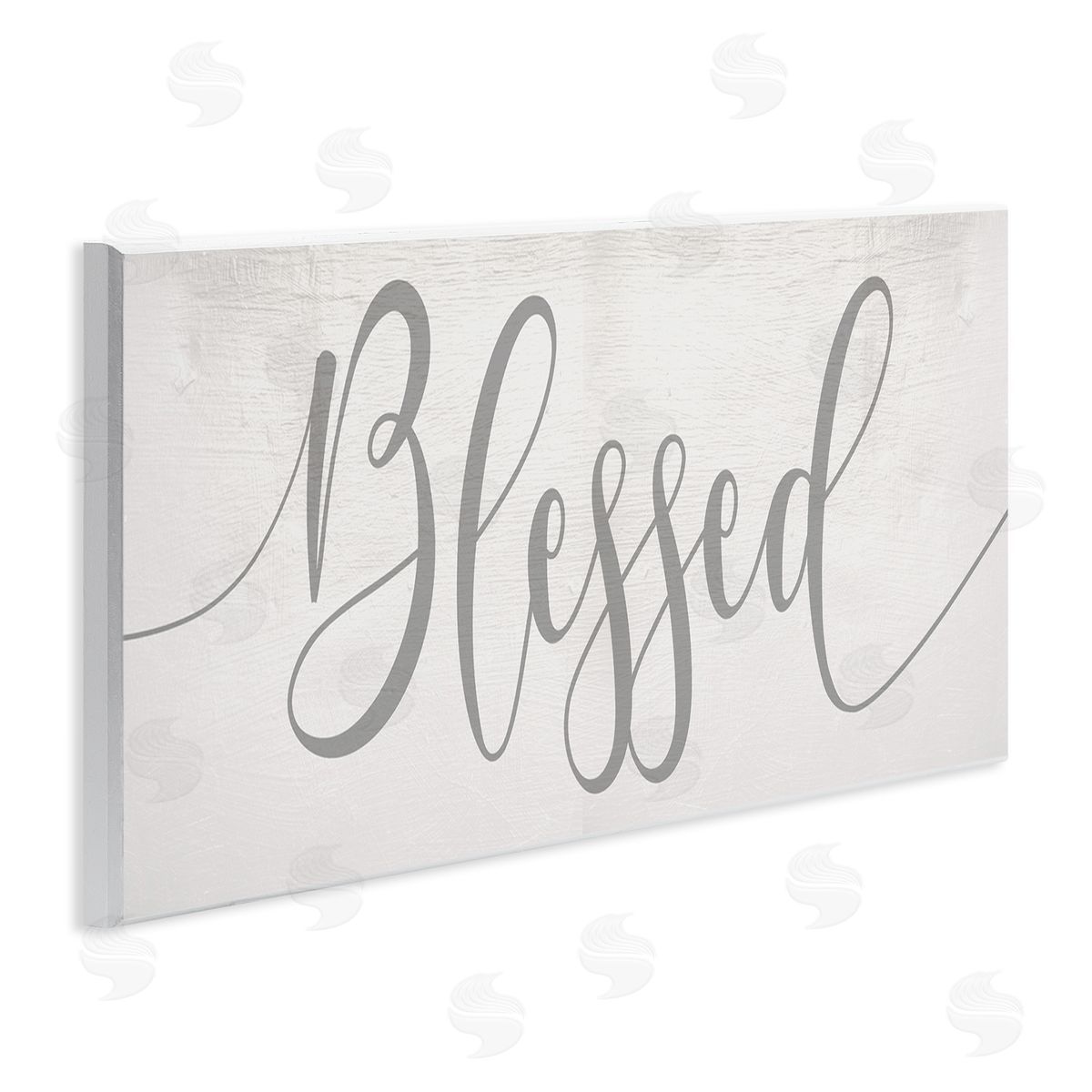Soft Grey Blessed Typography Wood Plaque Wall Art, Home Decor by Stupell Studio