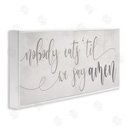 Stupell Studio | Nobody Eats Until Amen Phrase Family Kitchen
