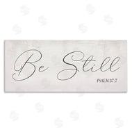 Stupell Studio | Be Still Phrase Psalm 37:7 Elegant Script