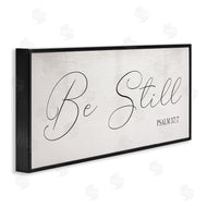 Stupell Studio | Be Still Phrase Psalm 37:7 Elegant Script