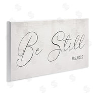 Stupell Studio | Be Still Phrase Psalm 37:7 Elegant Script