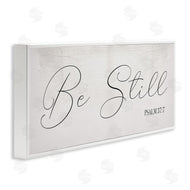 Stupell Studio | Be Still Phrase Psalm 37:7 Elegant Script