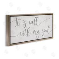 Stupell Studio | Well With My Soul Quote Soft Grey Script