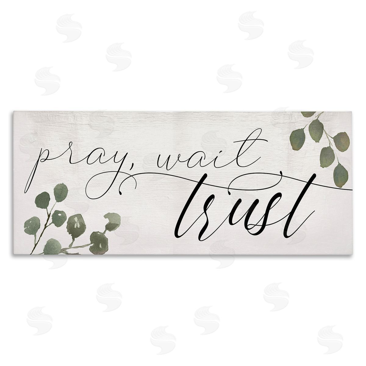Pray Wait Trust Phrase Canvas Wall Art, Home Decor by Stupell Studio