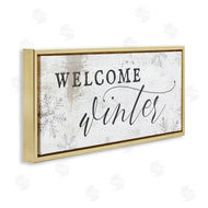 Stupell Studio | Welcome Winter Snowflake Pattern