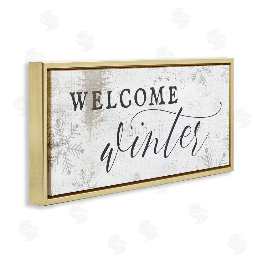 Stupell Studio | Welcome Winter Snowflake Pattern