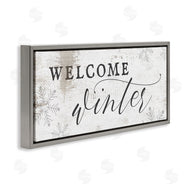 Stupell Studio | Welcome Winter Snowflake Pattern