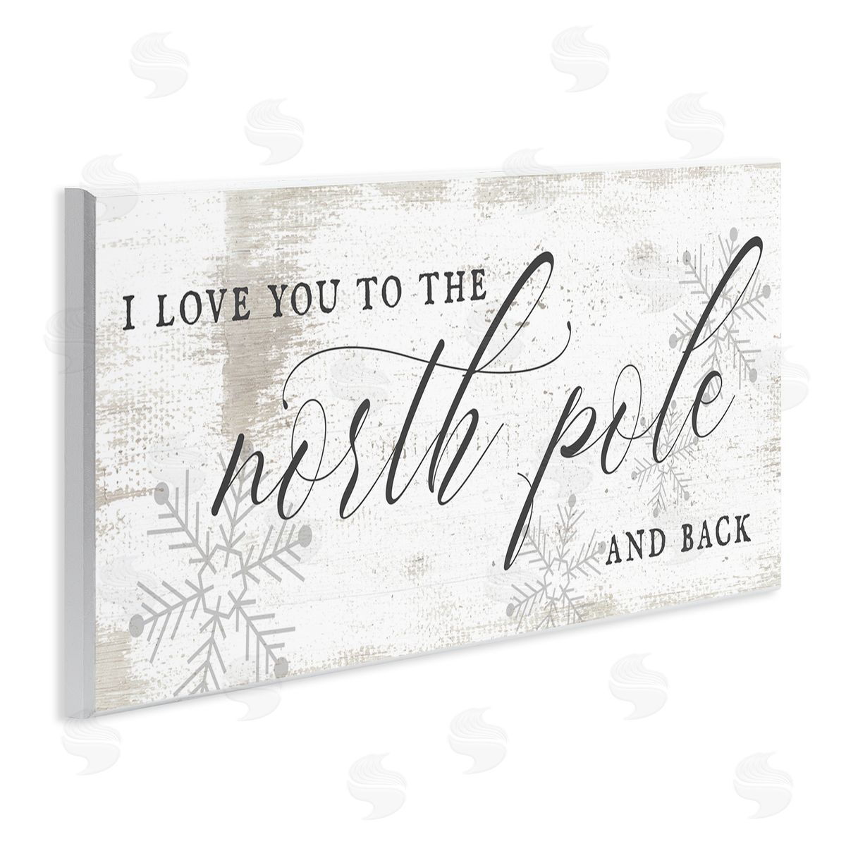Stupell Studio Love You to North Pole Phrase Romantic Christmas Wall Plaque Art