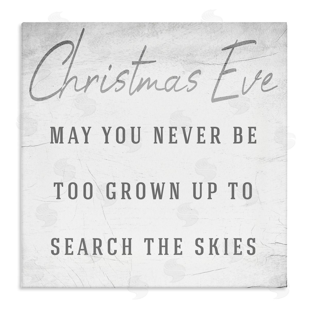 Stupell Studio Search the Skies Christmas Eve Phrase Winter Holiday Canvas Wall Art