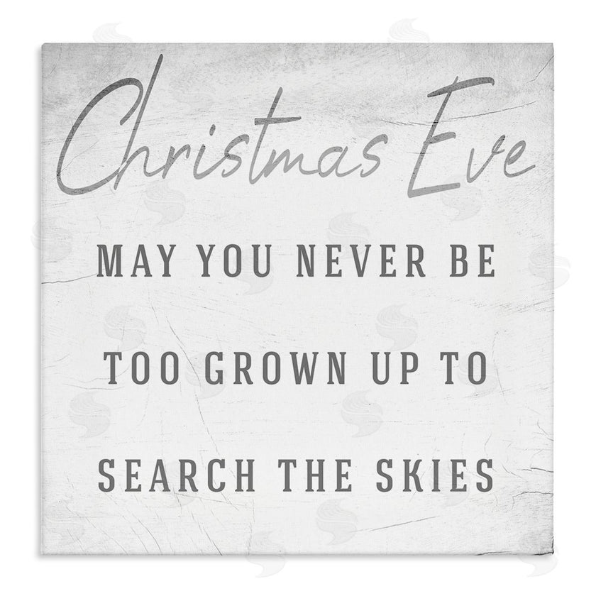 Stupell Studio | Search the Skies Christmas Eve Phrase Winter Holiday