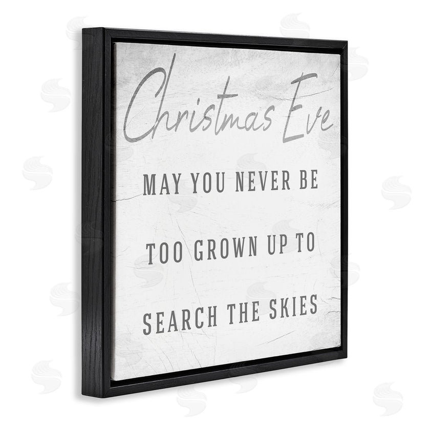 Stupell Studio | Search the Skies Christmas Eve Phrase Winter Holiday