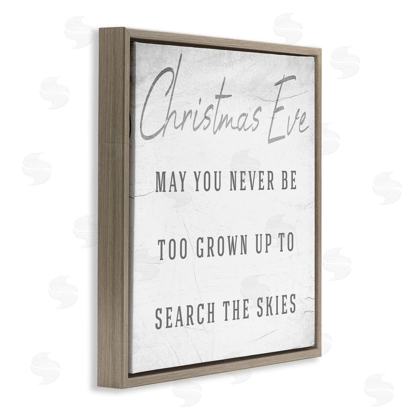 Stupell Studio | Search the Skies Christmas Eve Phrase Winter Holiday