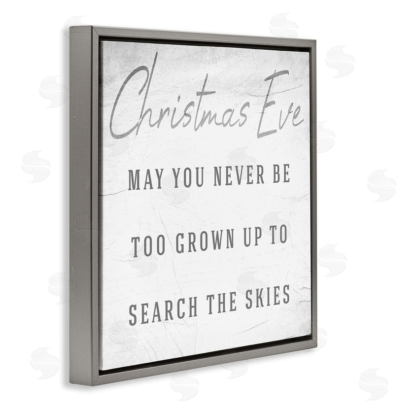 Stupell Studio | Search the Skies Christmas Eve Phrase Winter Holiday