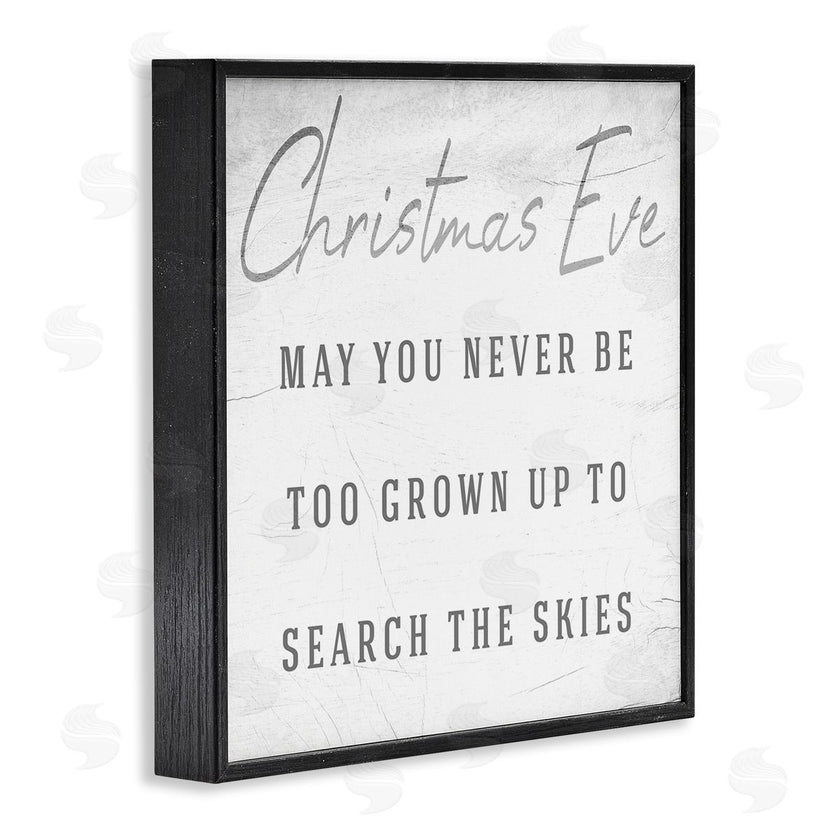 Stupell Studio | Search the Skies Christmas Eve Phrase Winter Holiday