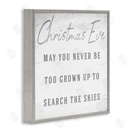 Stupell Studio | Search the Skies Christmas Eve Phrase Winter Holiday
