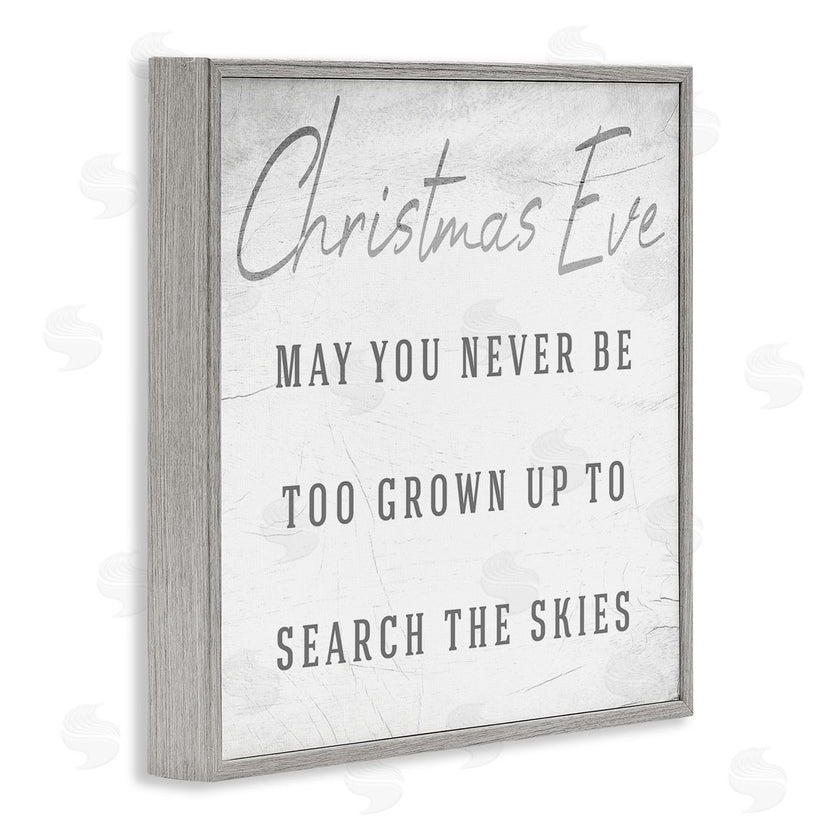 Stupell Studio | Search the Skies Christmas Eve Phrase Winter Holiday