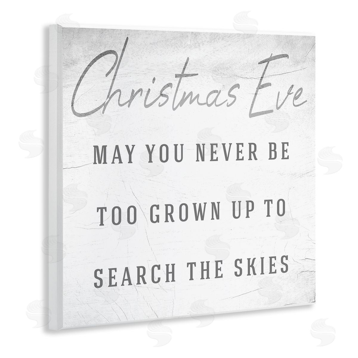Stupell Studio Search the Skies Christmas Eve Phrase Winter Holiday Wall Plaque Art