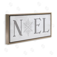 Stupell Studio | Noel Christmas Phrase Winter Snowflake Typography