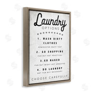 Stupell Studio | Laundry Options Sign Funny Cleaning Suggestions