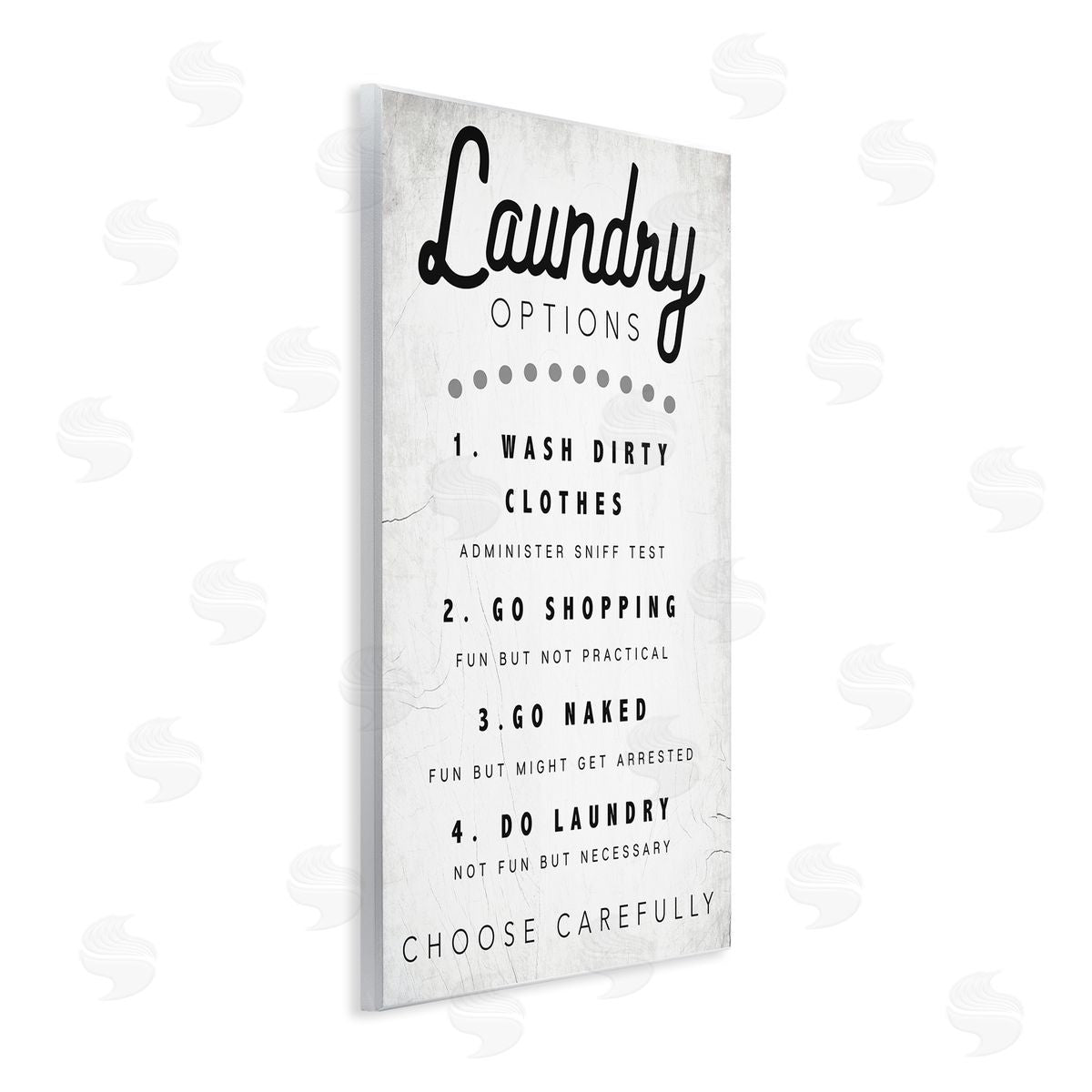 Stupell Studio Laundry Options Sign Funny Cleaning Suggestions Wall Plaque Art