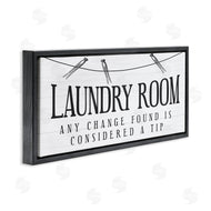 Stupell Studio | Change Found is Tip Humor Vintage Laundry Sign