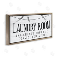 Stupell Studio | Change Found is Tip Humor Vintage Laundry Sign