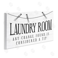 Stupell Studio | Change Found is Tip Humor Vintage Laundry Sign