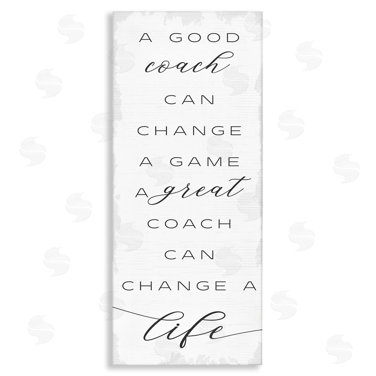 Stupell Studio A Great Coach Change's Life Sentiments Sports Appreciation Canvas Wall Art