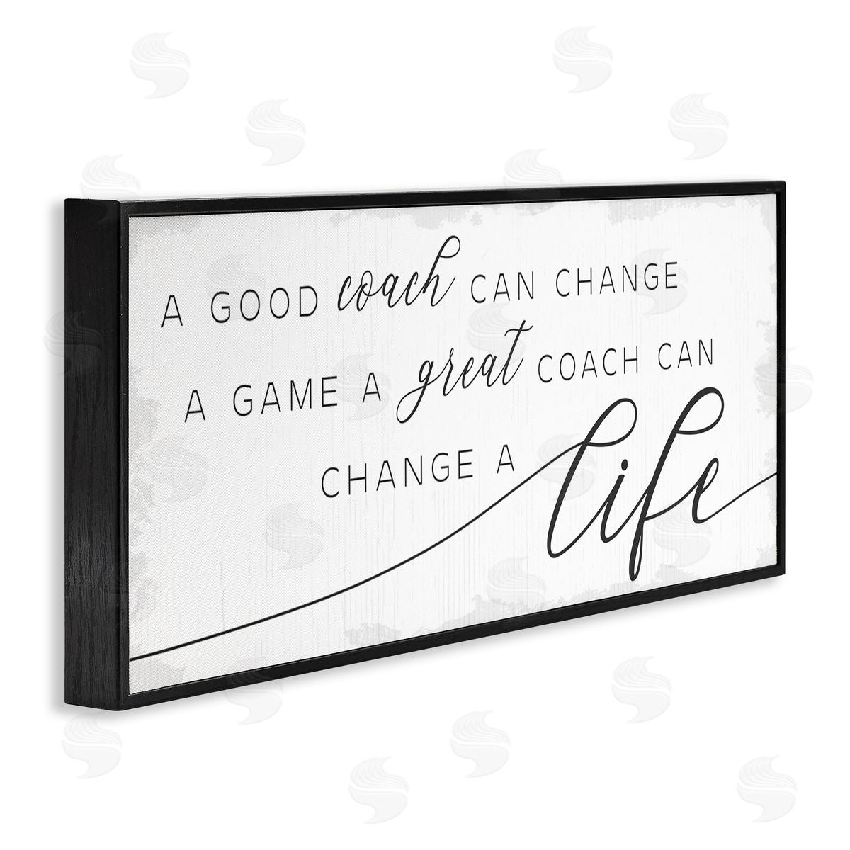 Stupell Studio Good Coach or Great Coach Phrase Sports Member Appreciation Black Framed Giclee Wall Art