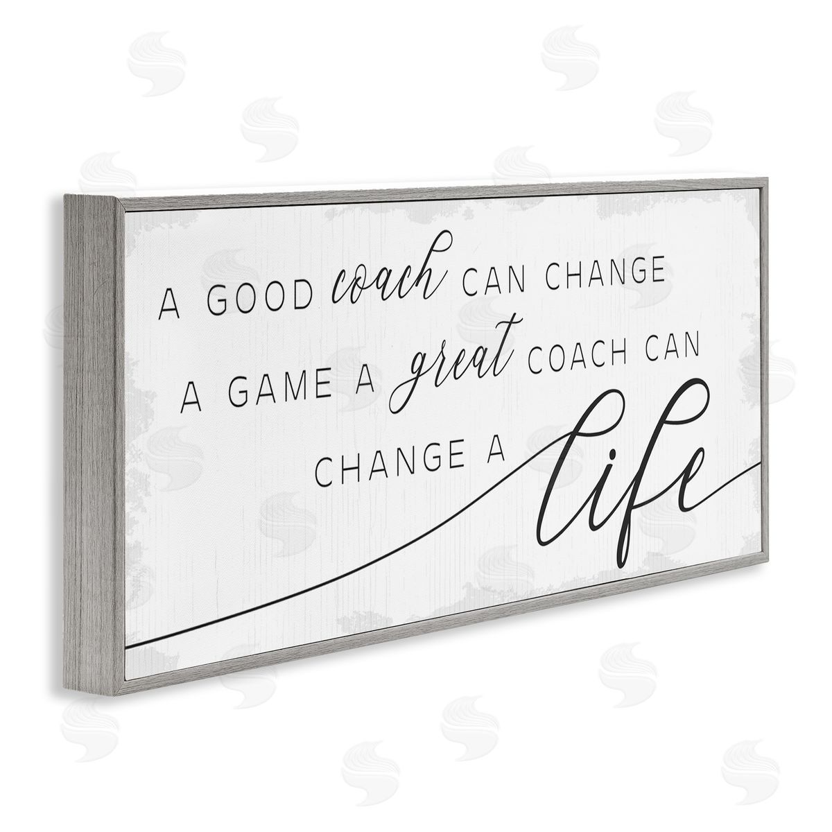 Stupell Studio Good Coach or Great Coach Phrase Sports Member Appreciation Gray Framed Giclee Wall Art