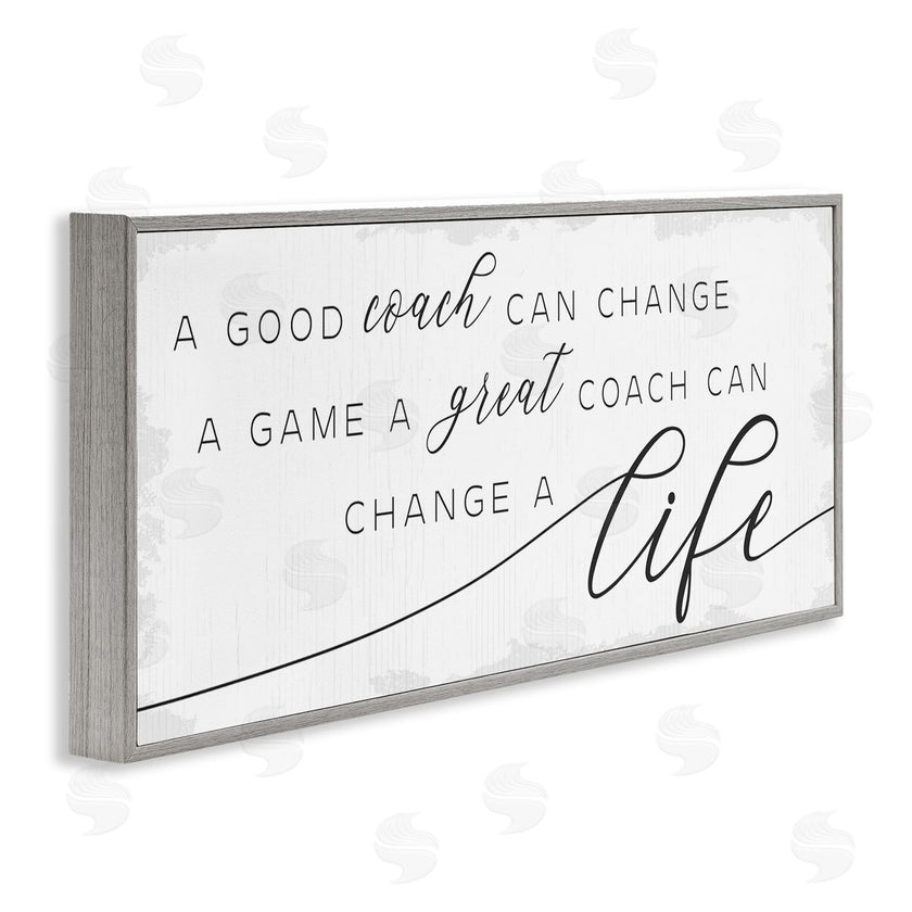 Stupell Studio | Good Coach or Great Coach Phrase Sports Member Appreciation