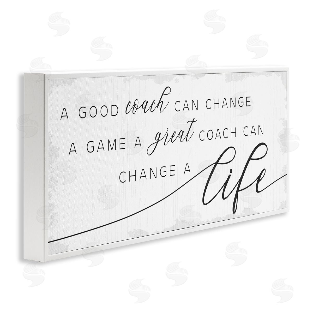 Stupell Studio Good Coach or Great Coach Phrase Sports Member Appreciation White Framed Giclee Wall Art
