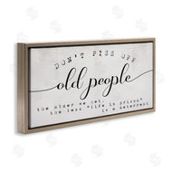 Stupell Studio | Humorous Don't PO Old People Phrase Black Off-White