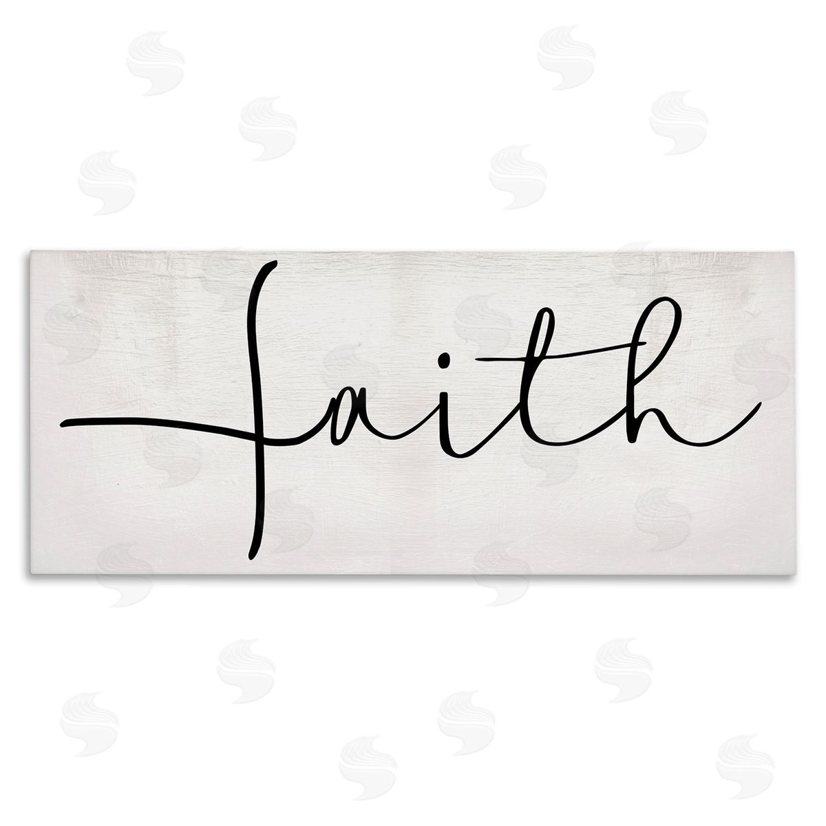 Stupell Studio Minimal Faith Text Elegant Cursive Typography Canvas Wall Art
