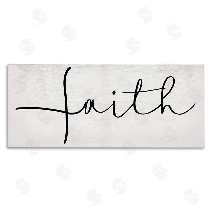 Stupell Studio | Minimal Faith Text Elegant Cursive Typography